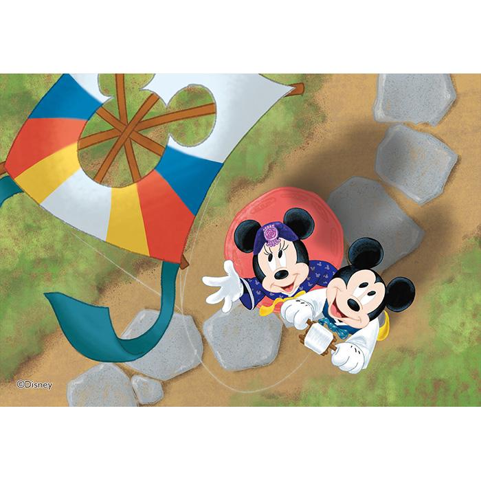 Korean Mickey and Minnie Kite Flying (Mini) Jigsaw Puzzle Disney 108 Pieces