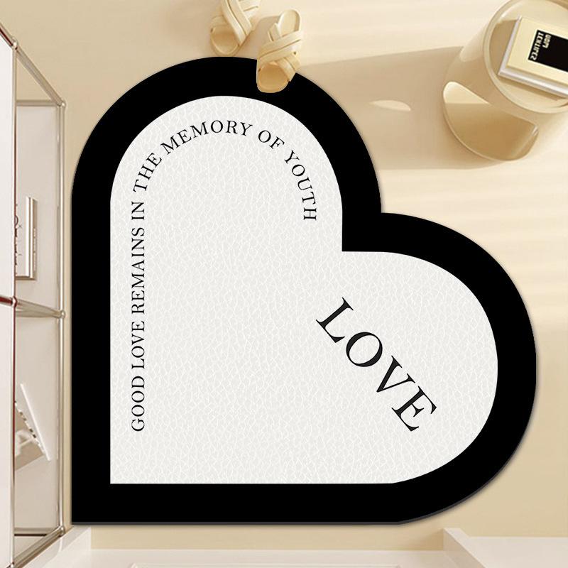 Door Entry Mat Dirt Resistant Non-slip Door Mat Peak-heart Entry Mat Mat Absorbent Entry Mat