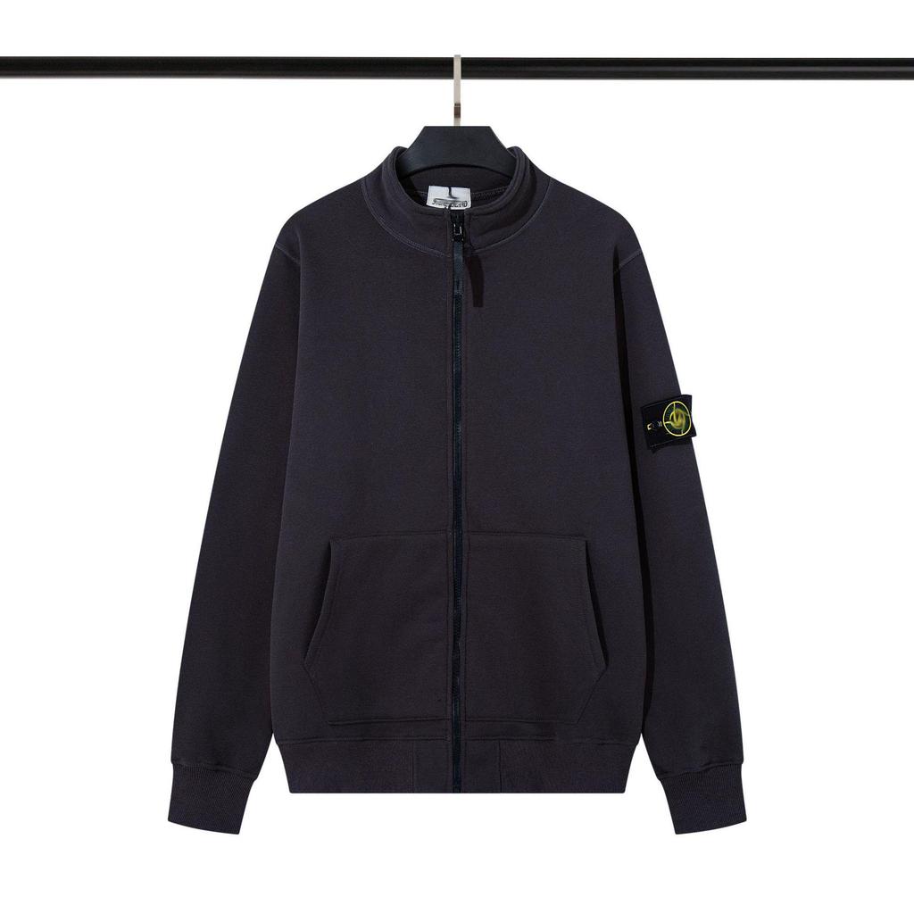 Sitong Island Thick Fleece Stand Collar Zipper Hoodie for Men