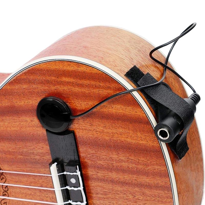 Contact 6.35 Microphone Piezo Pickup For Acoustic Guitar Microphone Pickup Cello Banjo Ukulele Lute Mandolin Violin Mic Pickup