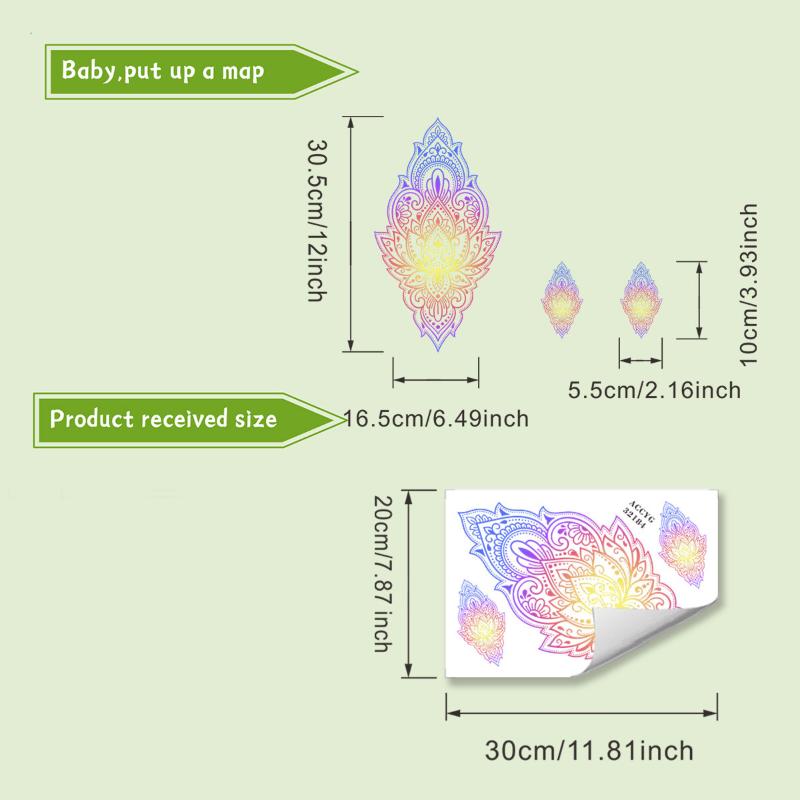 

Светящаяся в темноте мандала Наклейка на стену Съемная для ванной комнаты гостиной крыльца Домашний декор - Настенное искусство Деко для спальни