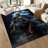 Riding Through Flames Floor Mats for Living Room, Bedroom and Room Decoration Are Suitable for Gifts.
