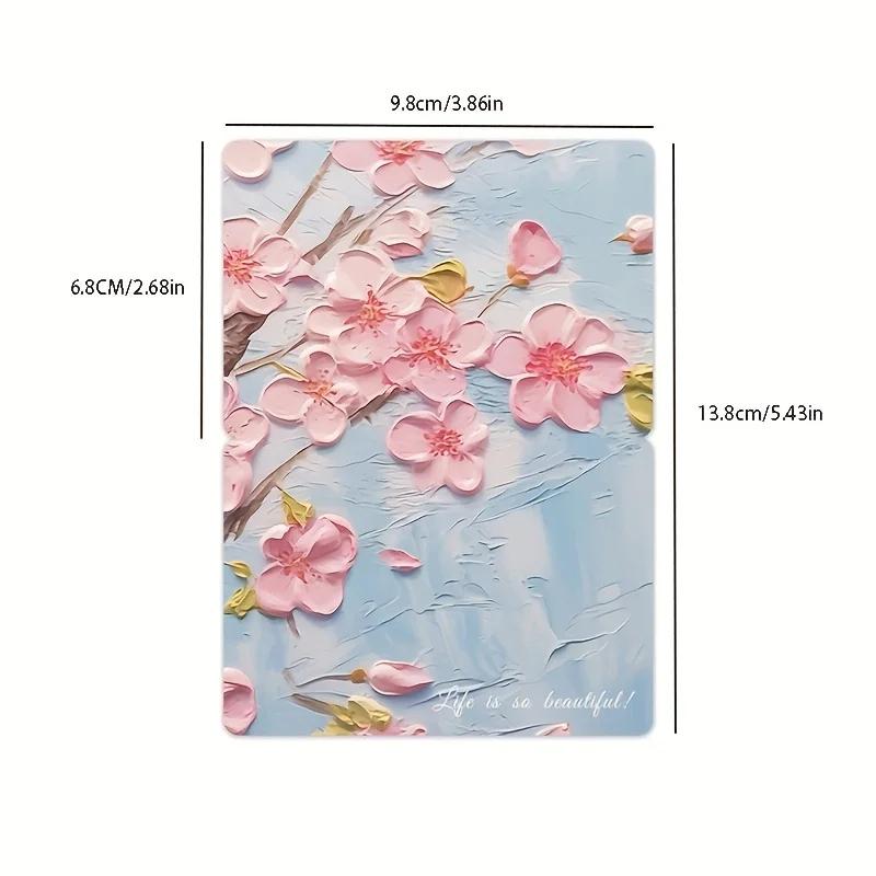 10pcs/20pcs Art Floral Oil Painting Greeting Cards 3D Pop-up Recipient Weddings Thanksgiving Halloween Christmas Birthday Cards
