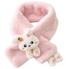 Kids Winter Warm Thick Plush Scarf Cute Cartoon Rabbit Cross Bib Baby Faux Fur Neckerchief Protection