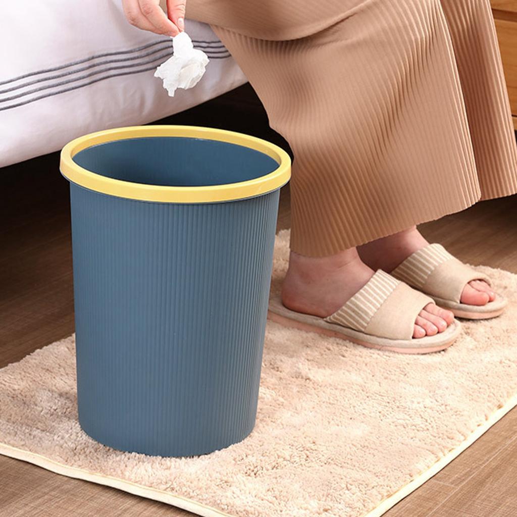 Trash Bin Plastic Exquisite Modern Garbage Container Can for Bathroom Kitchen Living Room Small
