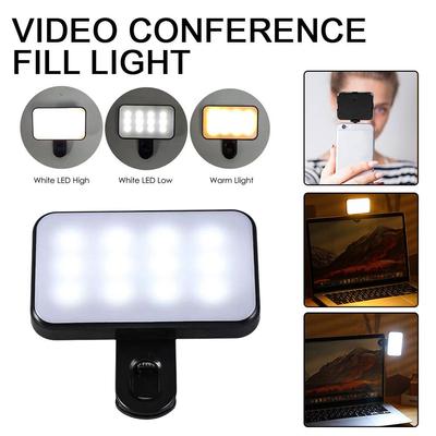 Mini Portable Rechargeable Light, 3 Modes Adjustable Brightness, Clip-on Design, Suitable for Cell Phones and Computers