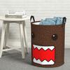 Laundry Collector Cute Cartoon Domo Kun Foldable Laundry Basket Large Storage Baby Washing Basket Home Organizer