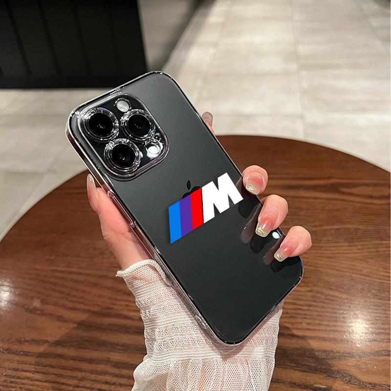 New Fashion Car Logo Transparent Phone Case For IPhone 11 12 13 14 Pro Max XR X XS SE 7 8 Plus For BMW M E34 E36 E60 E90 E46 E39 E70 F10 F20 F30