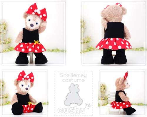 cushu cush Duffy and ShellieMay Plush Costumes, Made in Japan, Mickey Mouse & Minnie Mouse Coordination, Cute Romper and Dress with Shoes (cds398s)