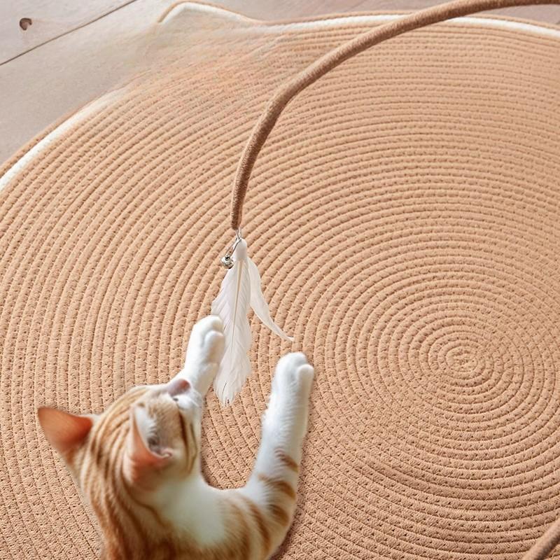 Katteskrapeplate Slitesterk og Ingen Flassavgang Kattekloplate Katt Super Stor Rund Katteskrapeplate Katterede Integrert