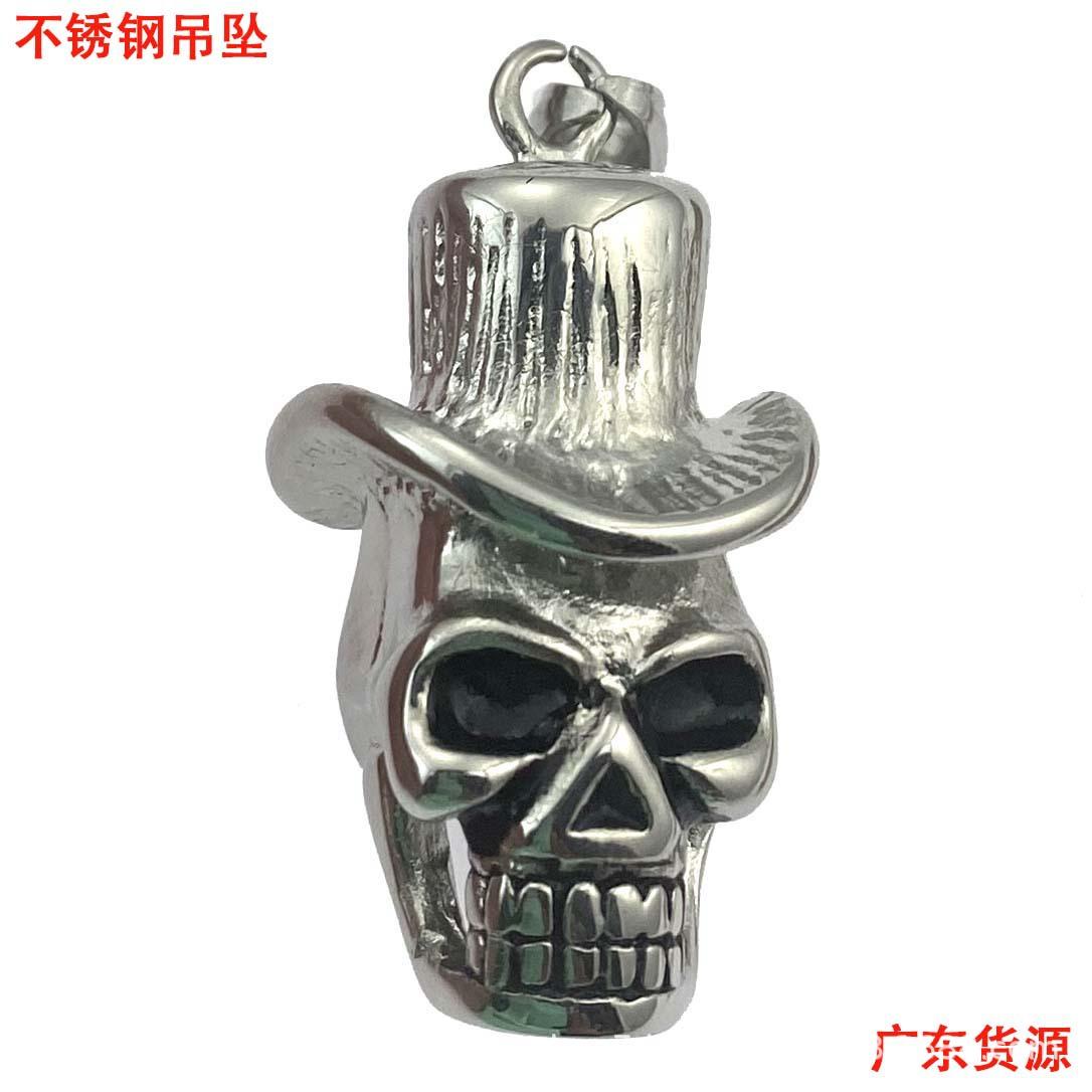 

Хэллоуин Высокая шляпа Череп Нержавеющая сталь Подвеска Хип-хоп Преувеличенная личность Титановая сталь Ожерелье Цепь свитера