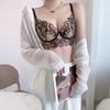 Soutien-gorge en dentelle sexy Soutien-gorge français à oreilles de lapin Couverture de soutien-gorge à armatures souples Soutien-gorge au design fin Lingerie froncée et ajustée pour femmes