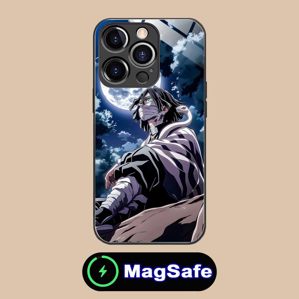Blade Extinction Obanai Iguro Phone Case for iPhone 17 16 15 14 13 12 11 Air Pro Max Plus Mini MagSafe Glass Colorful Cover
