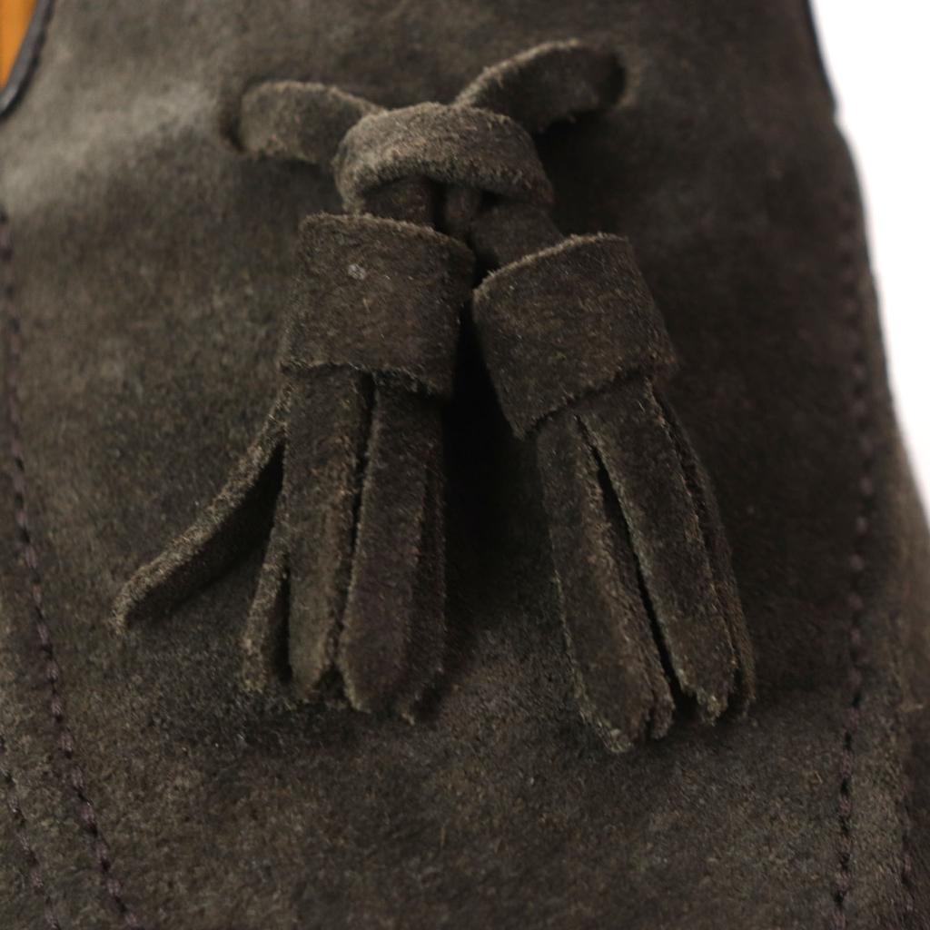 Excellent SPIGOLA loafers U tip Dark brown Suede leather mens 8 Used