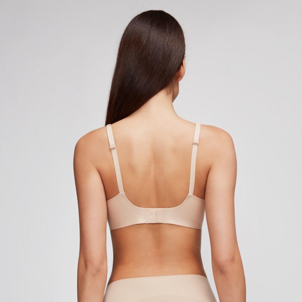 Push Up Bra Backless Women Jelly Bras Low Cut Sexy Plunge Brassiere Open Back Wedding Underwear Invisible Seamless Deep V Lingerie