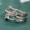 Simple Fashion Female Two Tone Eternal Infinite Love Ring Fashionable Cubic Zircon Ring Women Daily Casual Jewelry