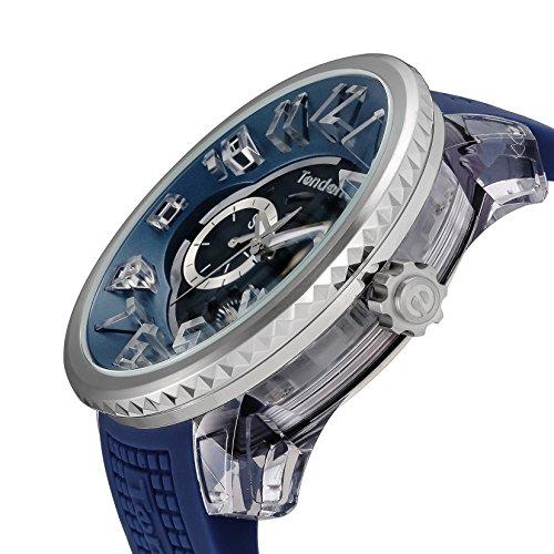 Tendence FLASH 51mm Men's Watch (TY561006), Navy Dial, Polycarbonate, Mineral Glass, Quartz Movement, Blue [Parallel Import]