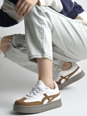 Shoetopia Womens Casual Sneakers || Lace-Up Low-Top Shoes with Cushioned Sole || Trendy Daily Footwear Walking