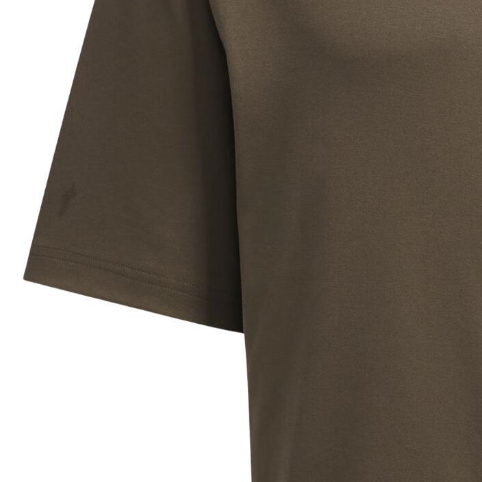 Adidas T Shirts Men's Brown Crew Neck Moderate Straight Fit JI9809
