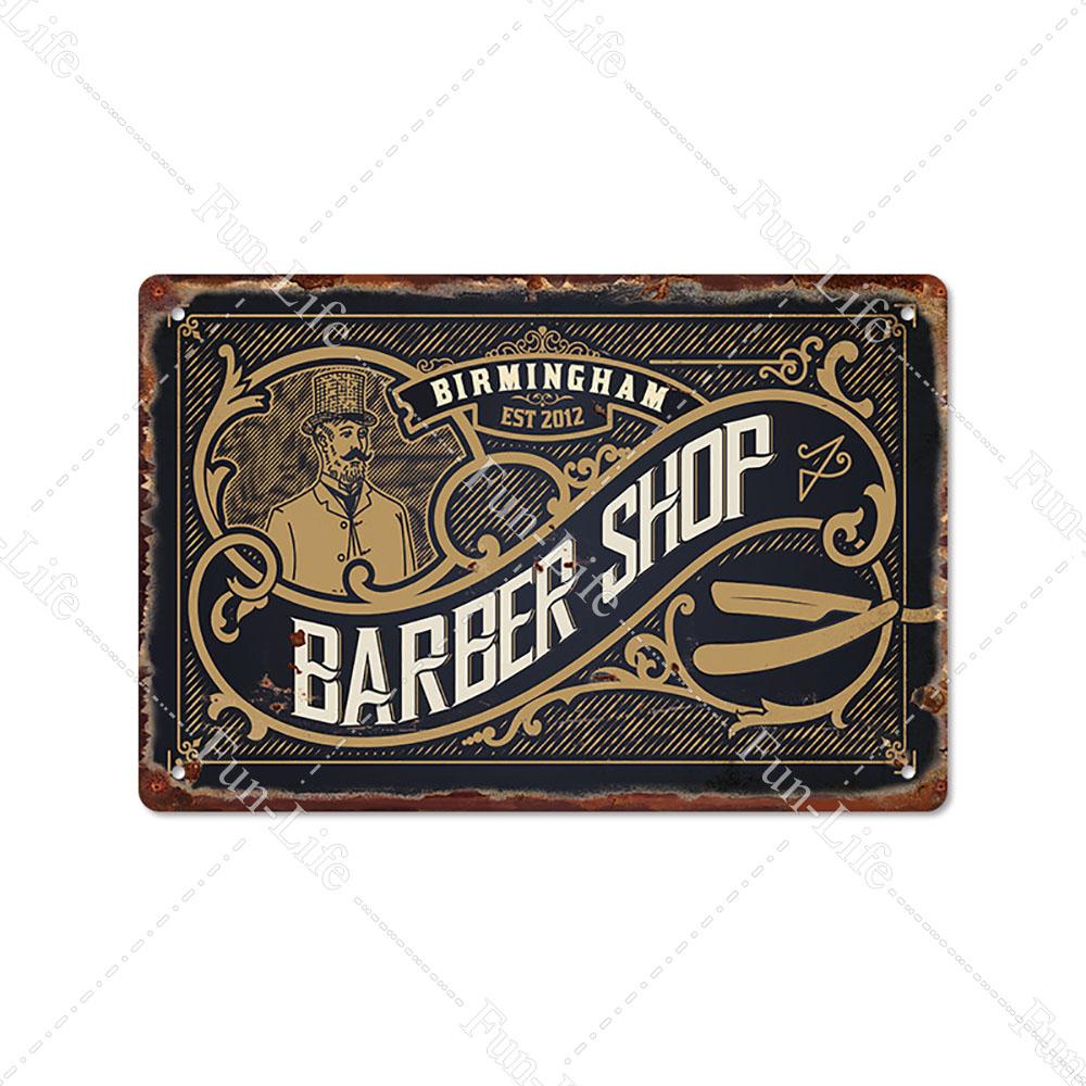 2024 New Barbershop Retro Plate Poster Vintage Home Decor Retro Metal Tin Signs Pub Car Garage Wall Art Home Decor 20x30cm