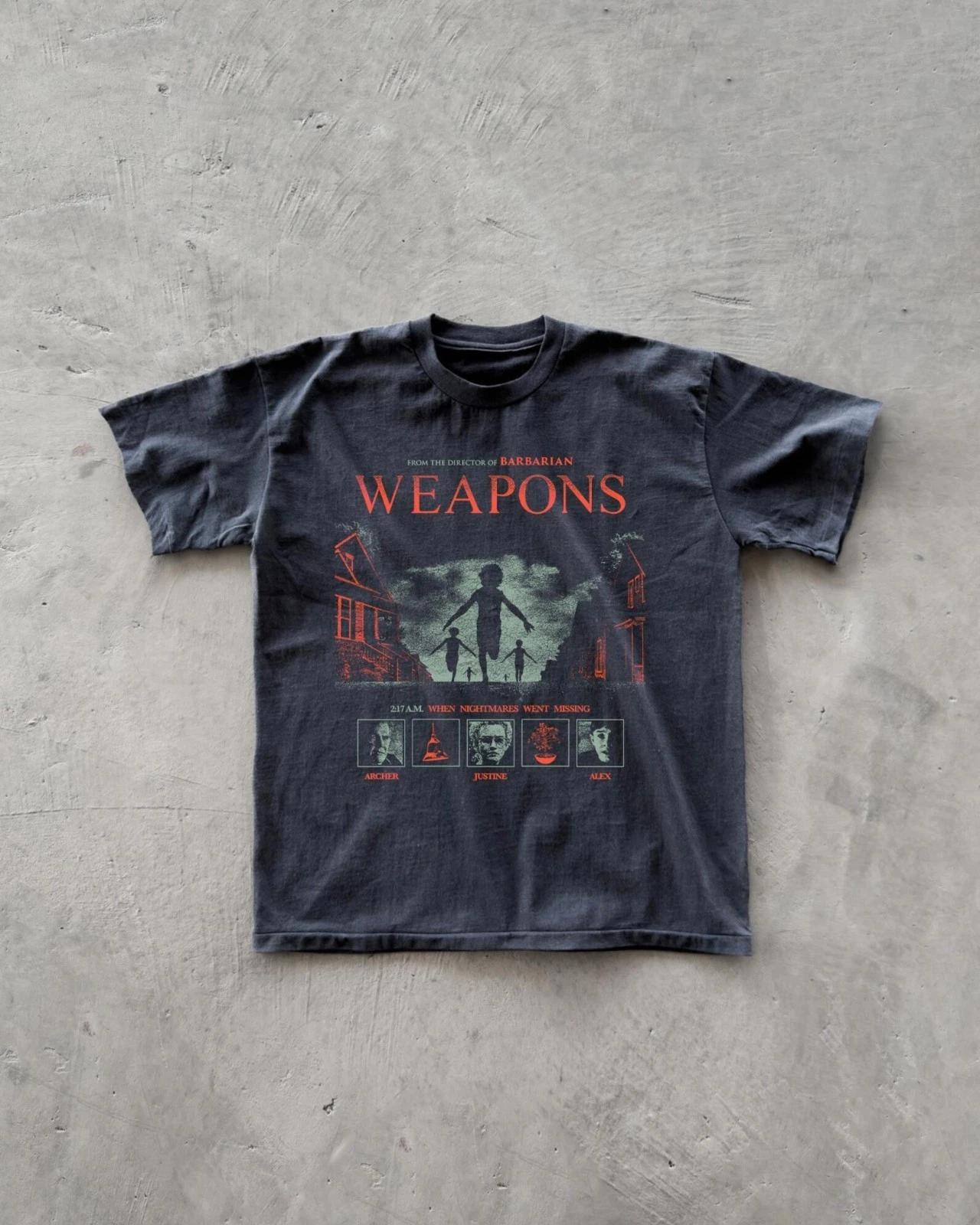 Weapons Movie T-Shirt – Unisex Gildan 5000 Tee, Horror Film Graphic Shirt 2XL