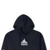 Converse Solid Color Print Landscape Pattern Fleece Lined Hooded Long Sleeved Sweatshirt Men's Black 10025031-A03