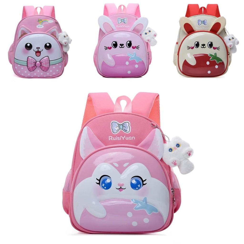 Cartoon Kids Backpack For Preschoolers Oxford Fabric Cute Dual Shoulder Bag For Daycare