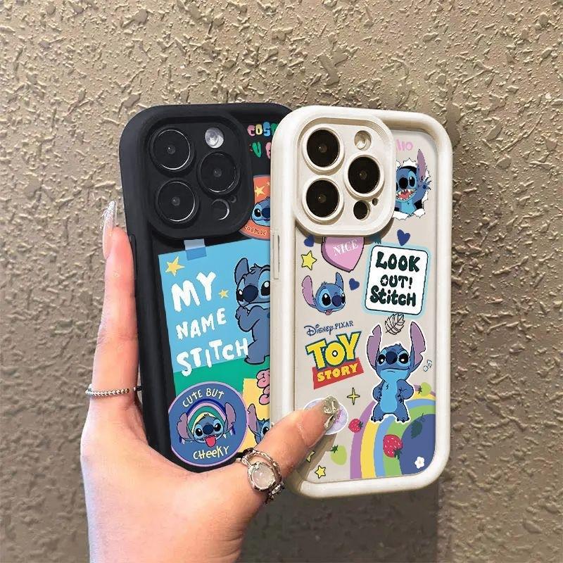 Stitch Apple 14/15 Mobile Phone Case iPhone13Pro/12 Anti-drop Xsmax Soft Case New Emery