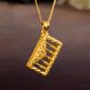 Gold-Plated Brass Abacus Pendant In Vietnamese Sand Gold Huang Style