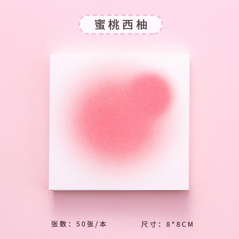 1book Sticky note paper, creative notebook, portable, removable small notebook, gradient color, love message, note taking