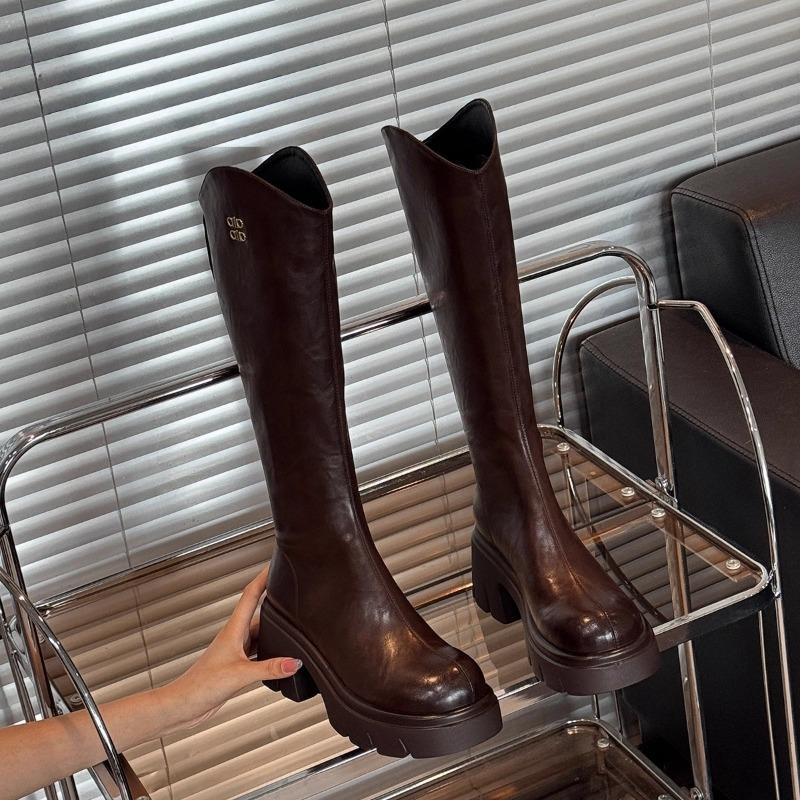 Retro High-Heel Ritterstiefel für Damen neue kleine Herren, aber Kniestiefel