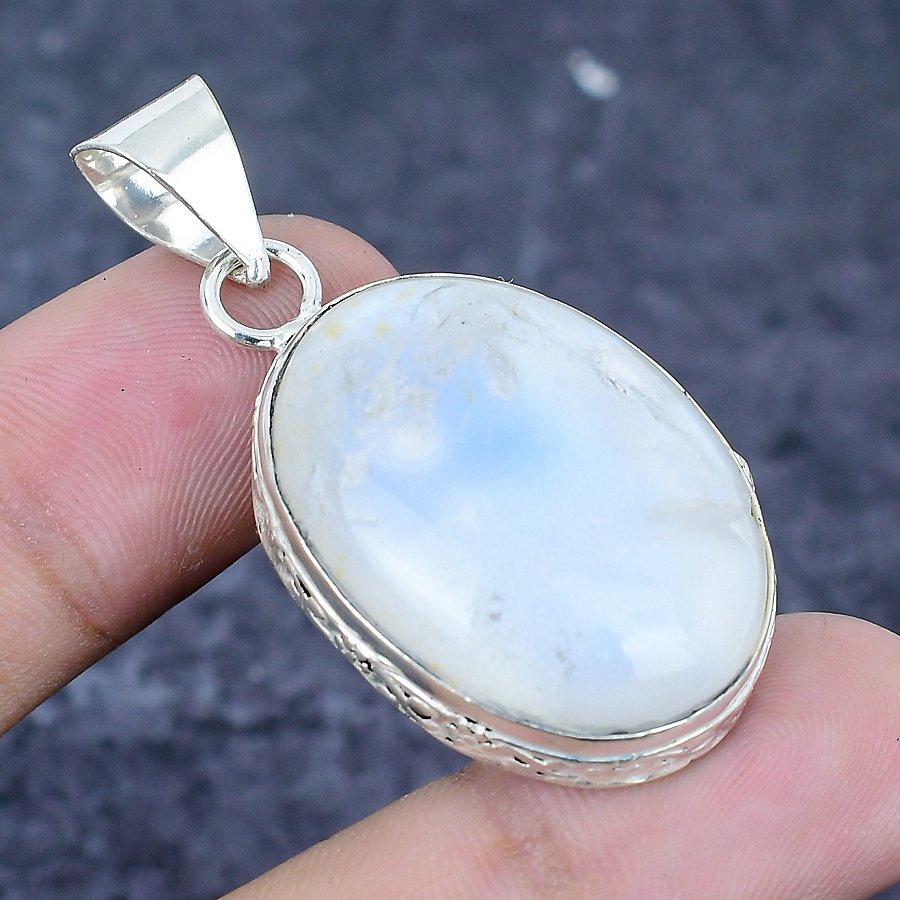 Månsten Ädelsten 925 Sterlingsilver Smycke Hänge 1,81"