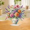 2D Flat Print Flower DIY Diamond Painting Tabletop Ornaments Kit Diamond Painting Desktop Ornaments Kit Bedroom Table Decoration