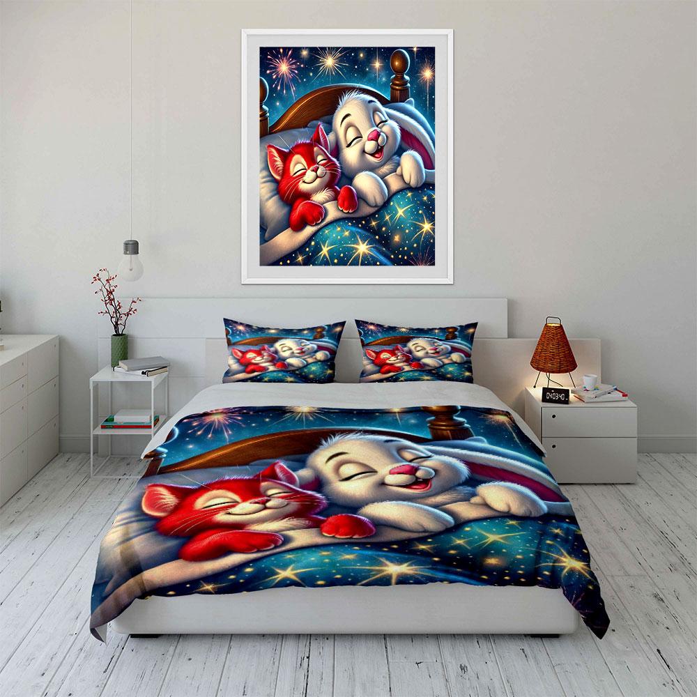 Cozy Animal Bedding Set Multiple Sizes Kid'S And Adults' Bedroom Exquisite 3Pc Bedding Set, Gift
