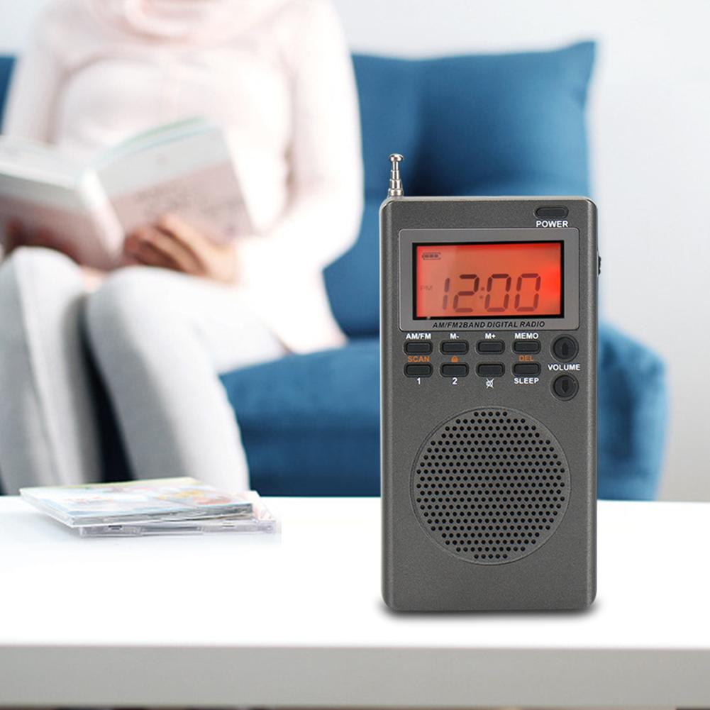 Outdoor Emergency Radio AM FM Portable Radio Alarm Clock Sleep Timer Digital Radio Great Reception Battery Operated for Survival