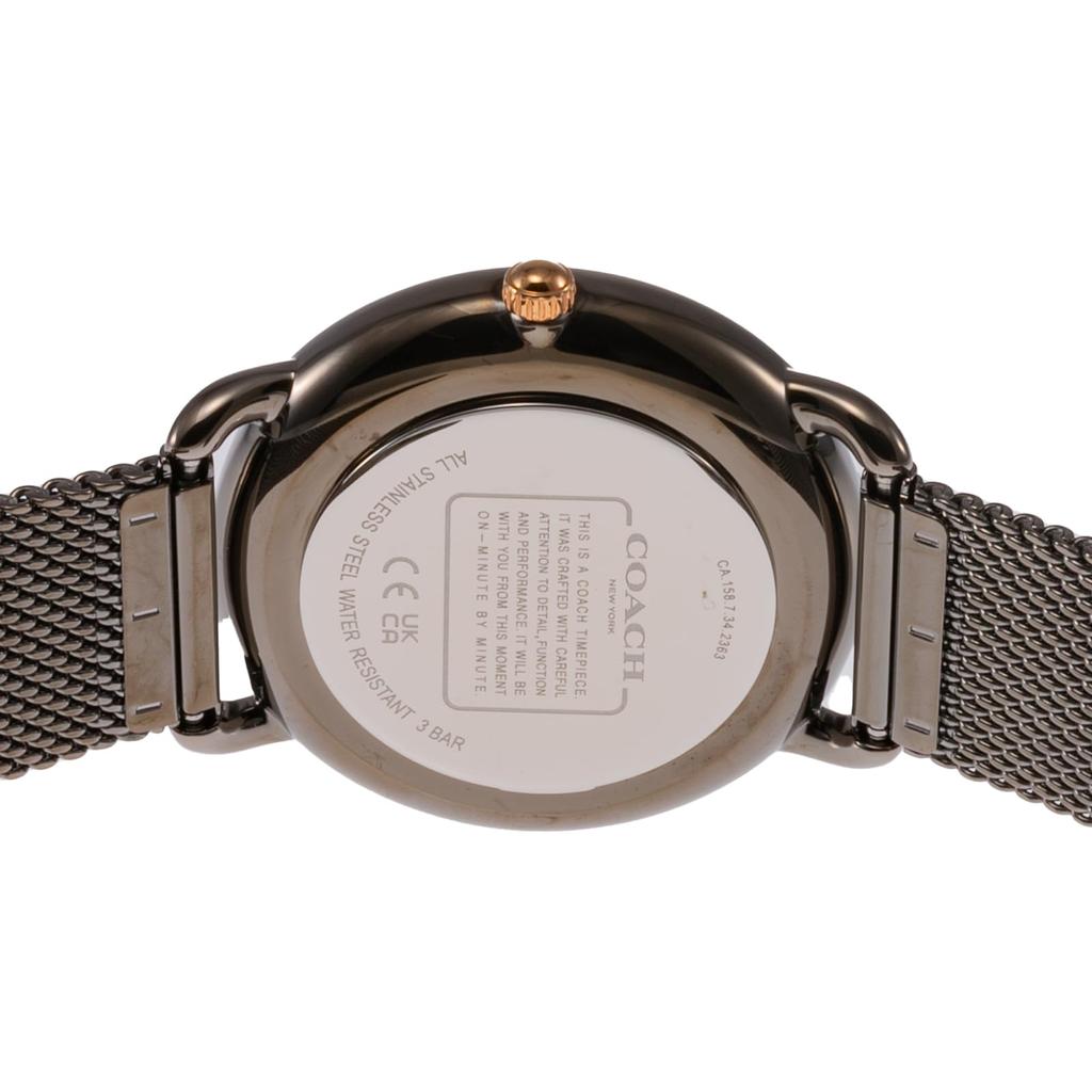 Watch ELLIOT Stainless Steel Mineral Glass Quartz Daily Waterproof 14504210 Black [Coach] Women's [Item]