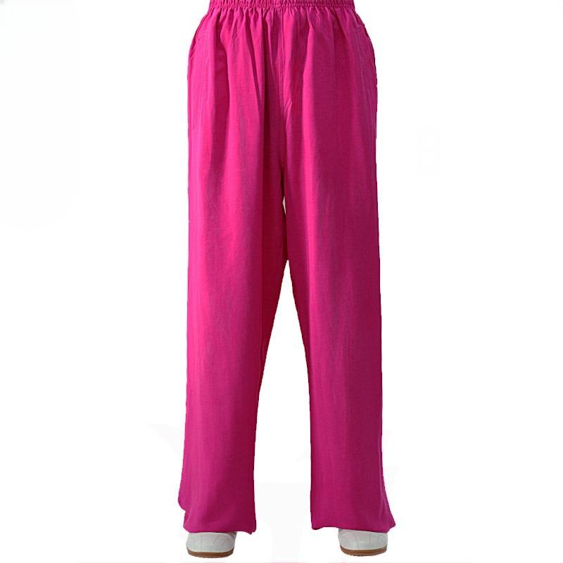 

Spring Loose Lantern Trousers Tai Chi Trousers Martial Art Training Pants Taekwondo Karate Judo Chinese Kung Fu Trousers XXXXL рожевий червоний колір