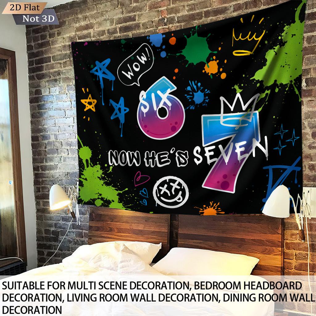 1Pc Graffiti Style 67 Series Printed Tapestry Living Room Background Wall Art Decoration Multi Size Space Pendant