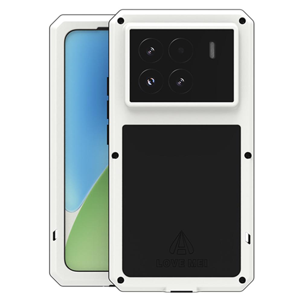 LOVE MEI Schutzhülle für Xiaomi 15 Pro: Displayschutzfolie aus gehärtetem Glas, Metall + Silikon