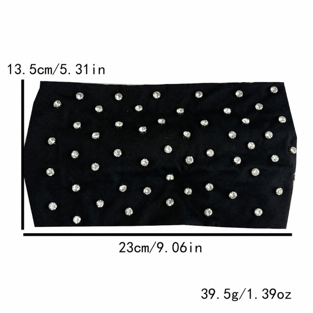 Wide Punk Rivet Hair Bands Soft Elastic Sports Headband Punk Studded Headband Hair Accessories