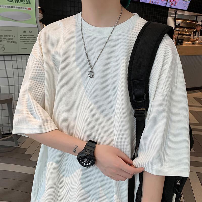 

Мужская вафельная футболка Yuzhaolin из плотного материала XL