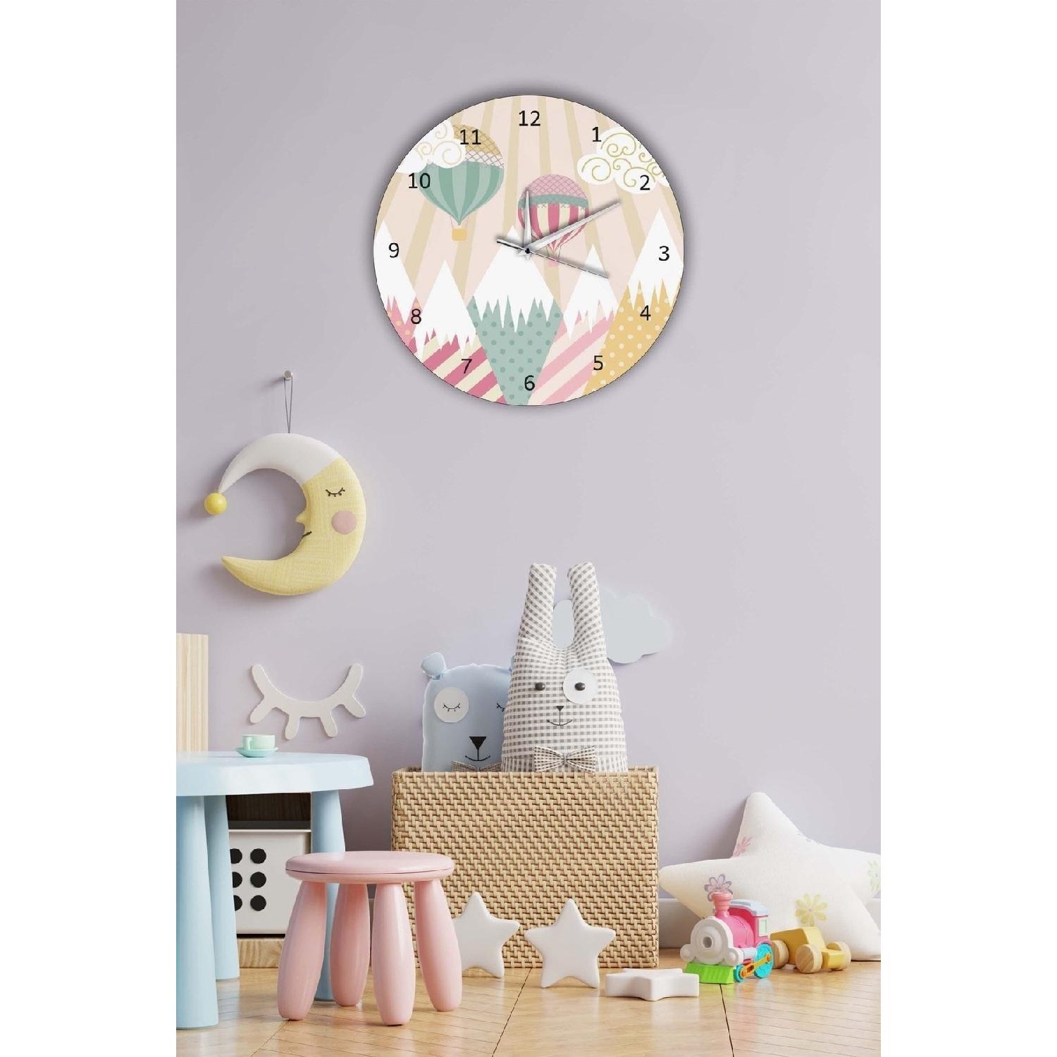 

Декоративные настенные часы с воздушным шаром для детской комнаты 30x30 см