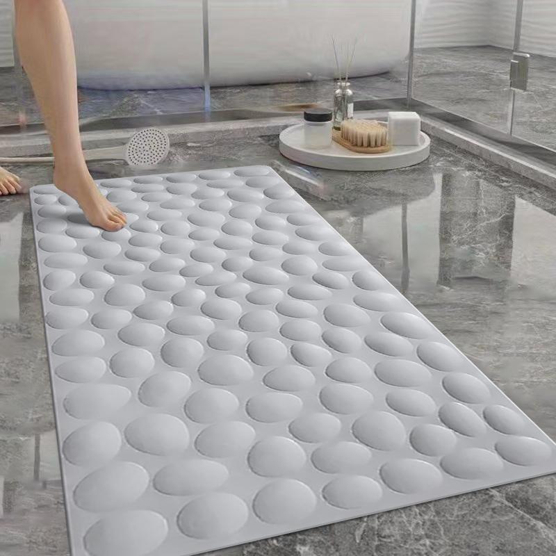 Long Bathroom with Suction Cup Non-slip Mat Toilet Toilet Plastic Floor Mat Shower Room Waterproof Dirt-resistant Massage Mat