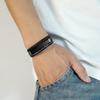 Vnox Bracelets Multi-couches en Cuir Personnalisés avec Logo Nom Citation pour Hommes Bracelet Identité en Acier Inoxydable Personnaliser Cadeau Papa Père