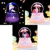 Box Luminous Music Lovely Cherry Tree Rotating Crystal Night Light Aaa Battery