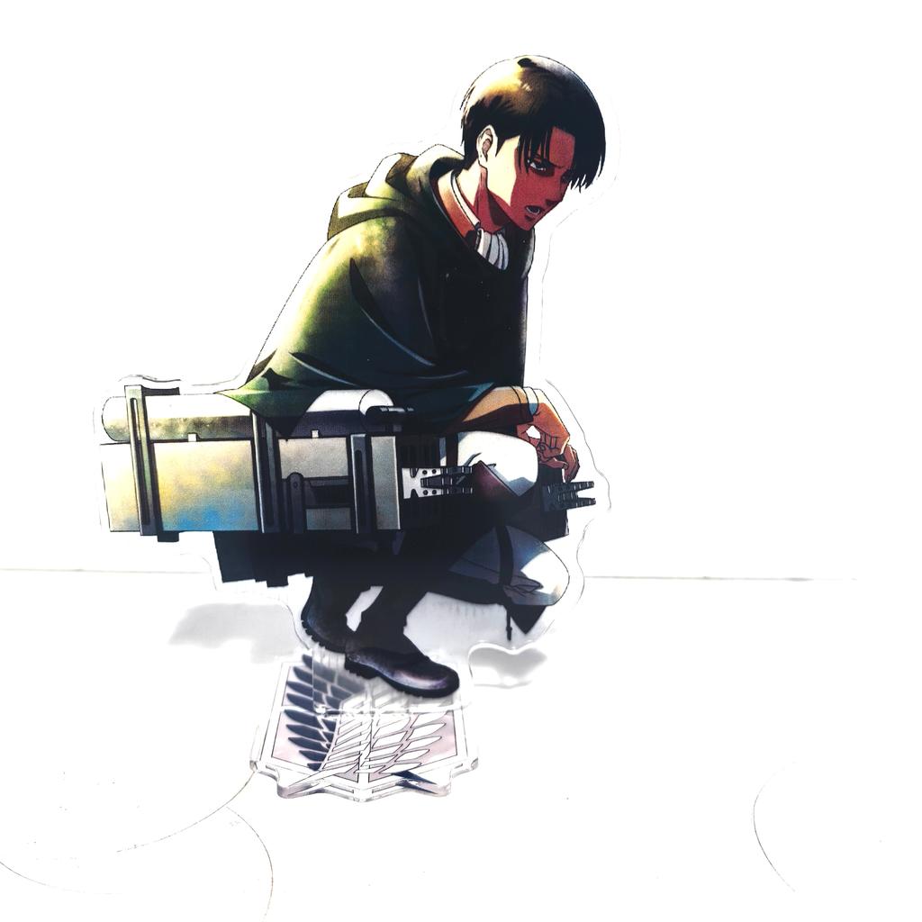 Attack on Titan Acrylic Standing Eren Mikasa Levi Erwin Armin Animation Action Figures Wolf Titan 16cm Miniature Playthings Decor Playthings For Kid