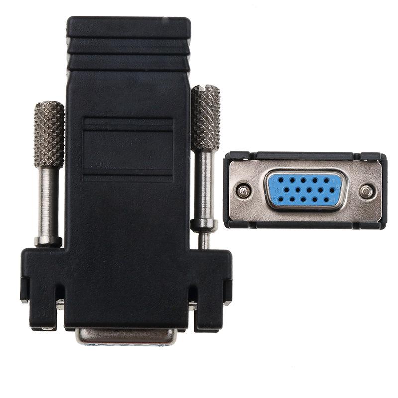 

VGA to RJ45 Network Extender: Analog Signal Transmission Adapter for 15-Pin VGA Port