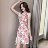 Chic Lace Patchwork Cheongsam Slit Dress - Women's Summer Slim Fit Skirt