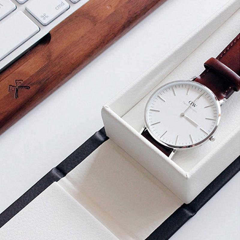 Daniel Wellington European and American watches Watch quartz movement leather strap 36mm white dial women's watch 30m waterproof girls DW00100053