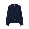 Double Eight Hairy Knit Cardigan (Navy)
